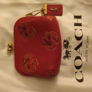 Coach kisslock coin purse